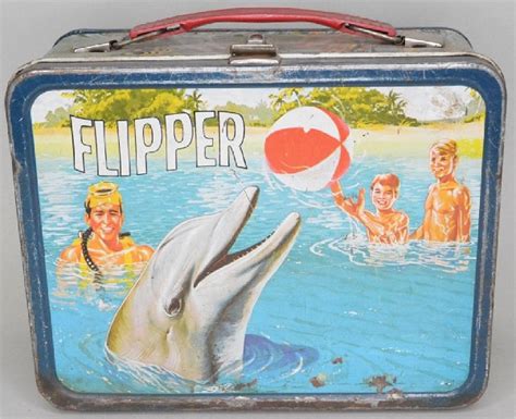 flipper metal lunchbox for sale 